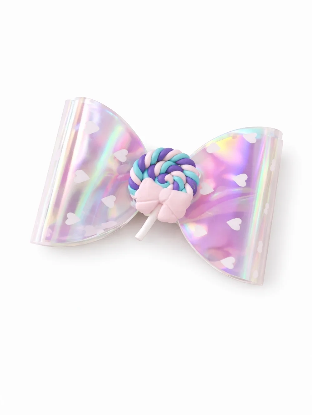 Holographic Lollipop candy bow kids girl kawaii barbiecore